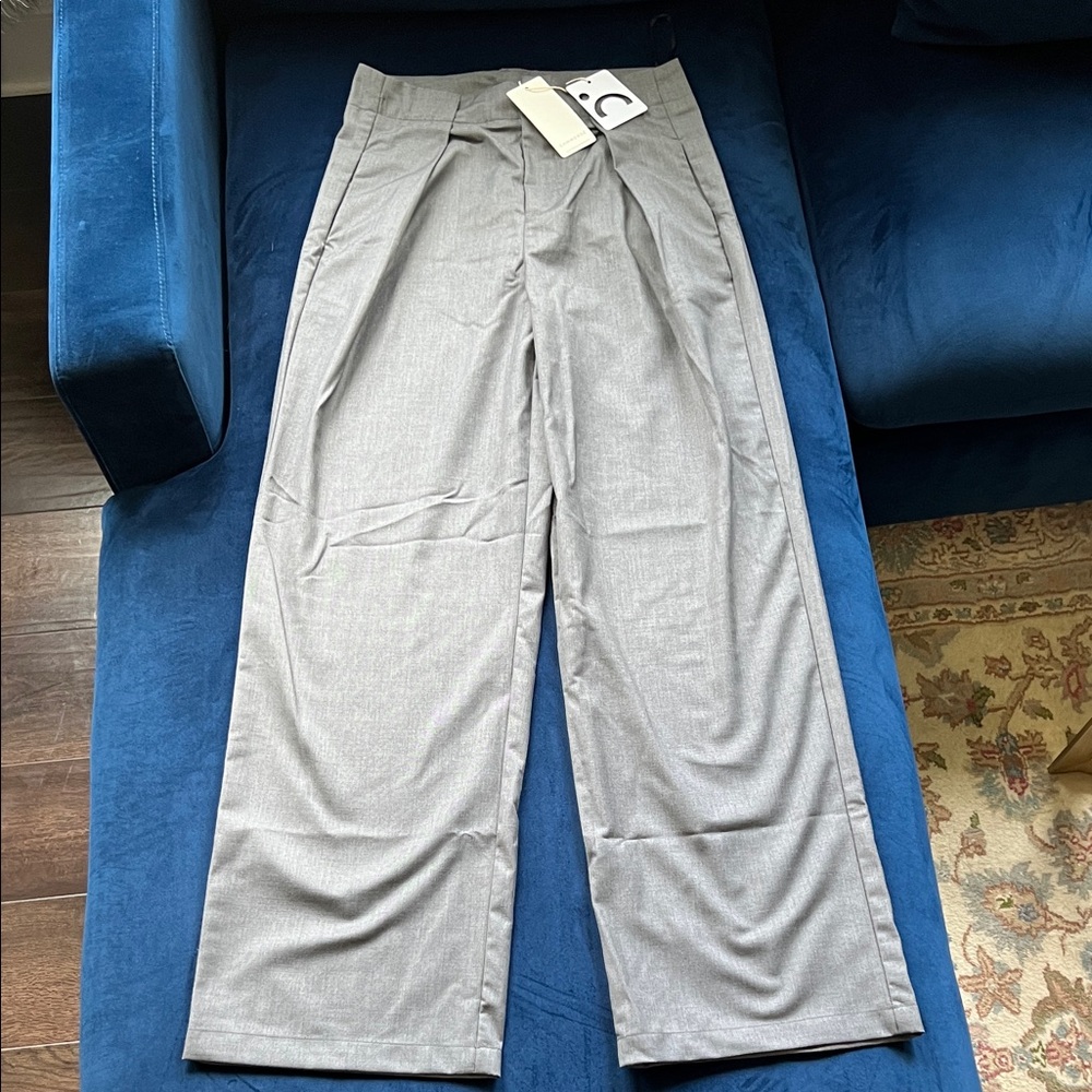 Commense Women's Gray Wide-Leg Pants